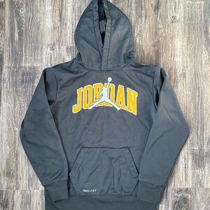 Jordan Black Hoodie with Red Logo Youth L